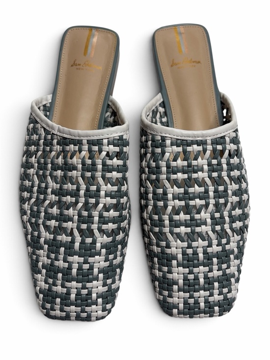 Sam Edelman Shoes - Sam Edelman Leona Gray & White Woven Slide Mules Size 9.5
